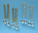 Chaîne avec deux perles en cristal